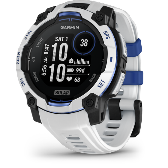 Smartwatch Garmin Instinct 3 Solar Supernova Collection 45mm - Whitestone with Whitestone and Blue Limited Edition image 1