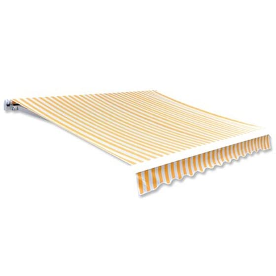 Vidaxl Τεντόπανο Έντ. Κίτρινο/λευκό 3x2,5 Μ Καραβόπανο (χωρίς Πλαίσιο) image 0