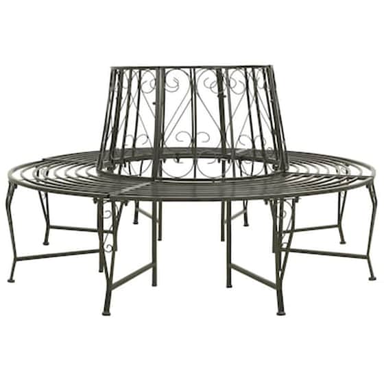 Παγκάκι Δέντρου VidaX Ατσάλινο 160x89 cm - Γκρι/Ασημί image 1