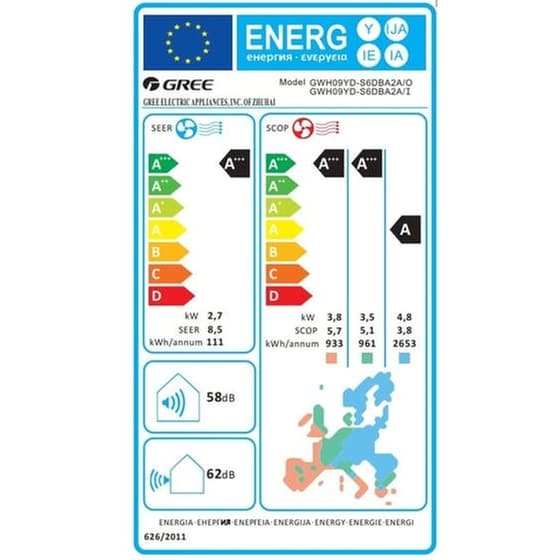 GREE Amber GRC/GRCO-101QI/KAM2-N5 Κλιματιστικό Inverter 9.000 BTU A+++/A+++ με Ιονιστή & WiFi image 7