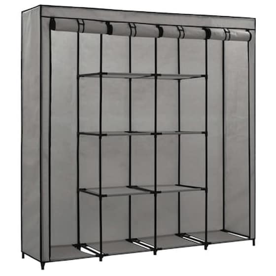 Vidaxl Ντουλάπα Με 4 Αποθηκευτικά Τμήματα Γκρι 175 X 45 X 170 Εκ. image 3
