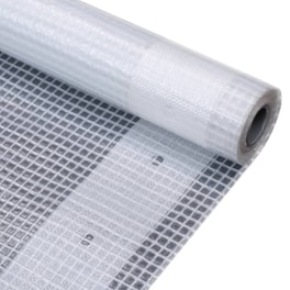 Vidaxl Μουσαμάς Με Ύφανση Leno Λευκός 3 X 5 Μ. 260 Γρ./μ²
