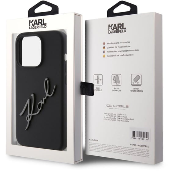 Θήκη Apple iphone 15 Pro - Karl Lagerfeld Karl Script Logo - Μαύρο image 6