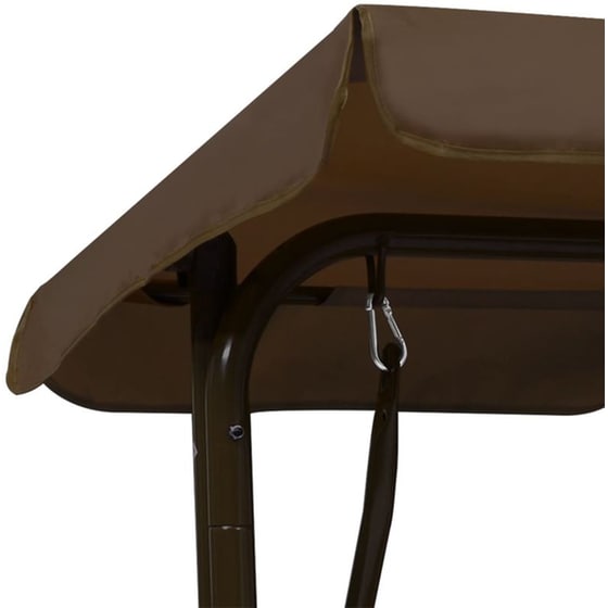 Κούνια Κήπου VidaXL με Σκίαστρο  από Ατσάλι 115x75x110 cm - Καφέ image 4