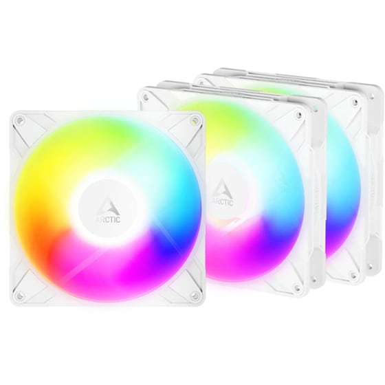 Case Fan Arctic P14 Pro Reverse Blade 140mm με ARGB Φωτισμό και Σύνδεση 3-Pin / 4-Pin PWM 3τμχ - Λευκό image 2