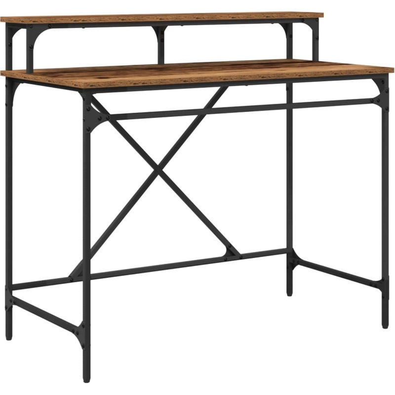 Γραφείο VidaXL από Επεξεργασμένο Ξύλο 100x50x90 cm - Παλιό Ξύλο