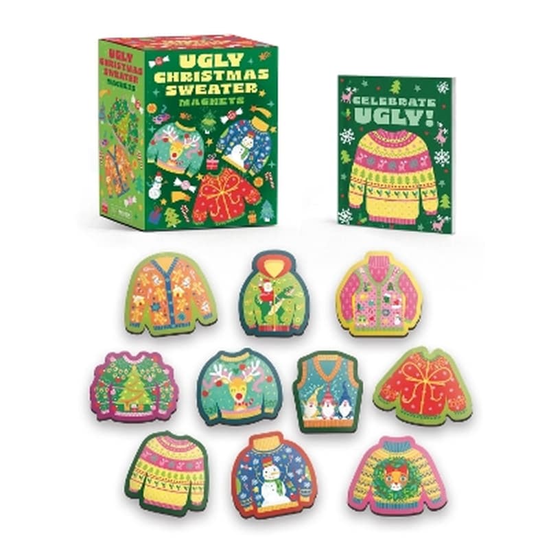 Σετ Μαγνητάκια Running Press Ugly Christmas Sweater 10 Τμχ - Πολύχρωμα