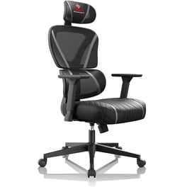 Καρέκλα Gaming Eureka Ergonomic Ergonomic Norn ERK-GC06-GY από Τεχνητό Δέρμα - Μαύρη