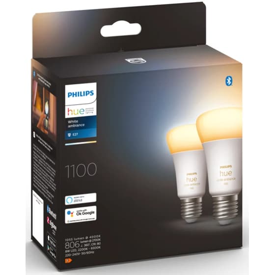 Έξυπνες Λάμπες Philips Hue A60 - E27 2 Τμχ - Λευκό image 3