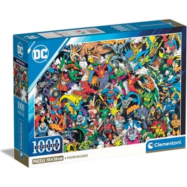 Παζλ Clementoni Impossible DC Comics Justice League - Compact Box (1000 Κομμάτια)
