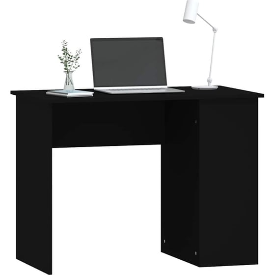 Γραφείο VidaXL από Επεξεργασμένο Ξύλο 100x55x75 cm - Μαύρο image 2
