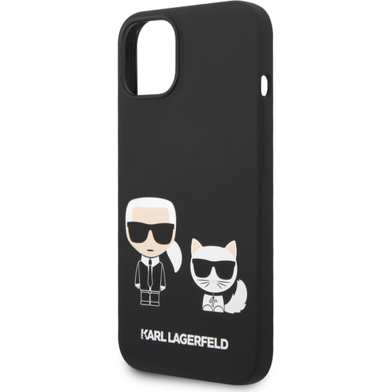 Θήκη Apple iPhone 14 Plus - Karl Lagerfeld Silicone Case Karl+Choupette - Black image 7