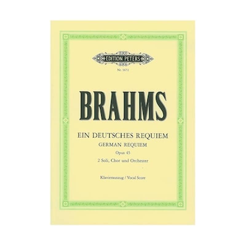 EDITION PETERS Edition Peters Brahms - German Requiem, Op.45 Vocal Score Βιβλίο Για Φωνητικά