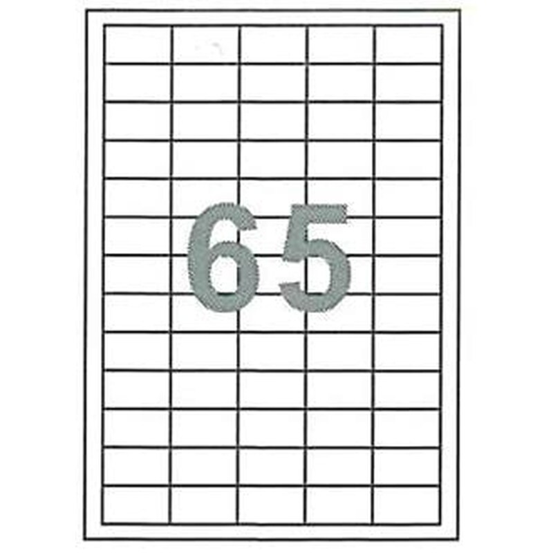 Αυτοκόλλητες Ετικέτες Next Fleks Λευκό (100 Φύλλα - 6.500 Τεμάχια )