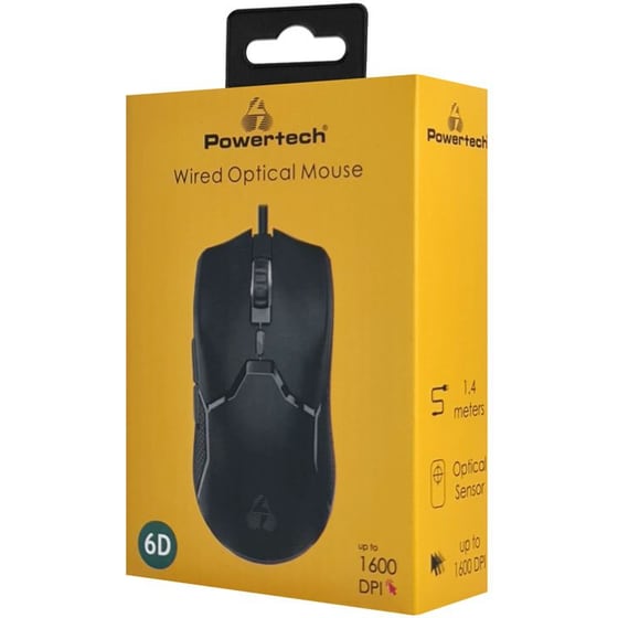 Powertech  Pt-1289 Ενσύρματο Ποντίκ - Μαύρο image 3