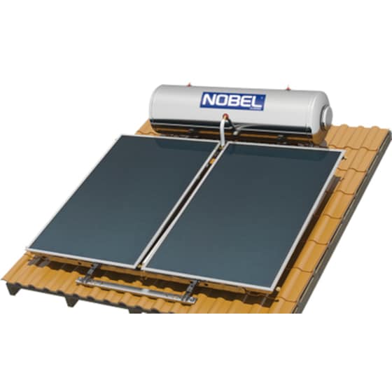 Ηλιακός Θερμοσίφωνας NOBEL Classic Inox 200L/4τμ Διπλής Ενέργειας Ταράτσας image 5