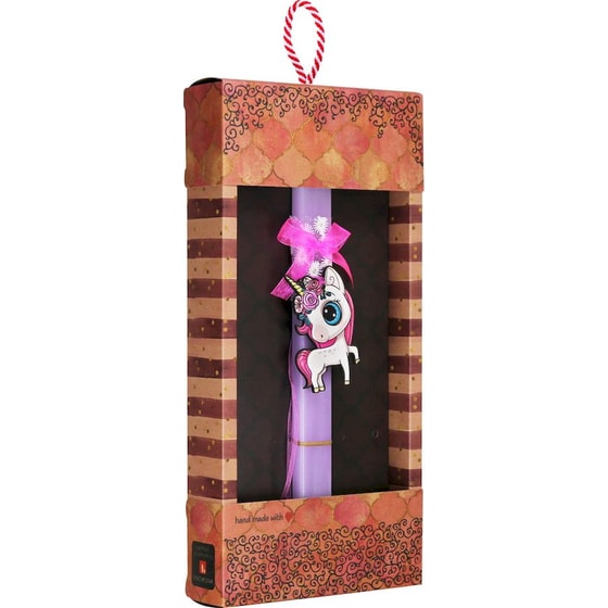 Λαμπάδα Synchronia - Μονόκερος με Λουλούδια image 1