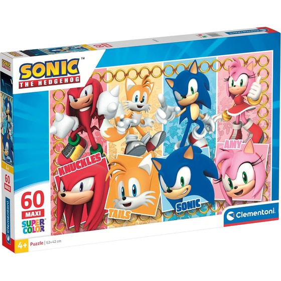 Παιδικό Παζλ Clementoni Maxi Super Color Sonic (60 Κομμάτια) image 0