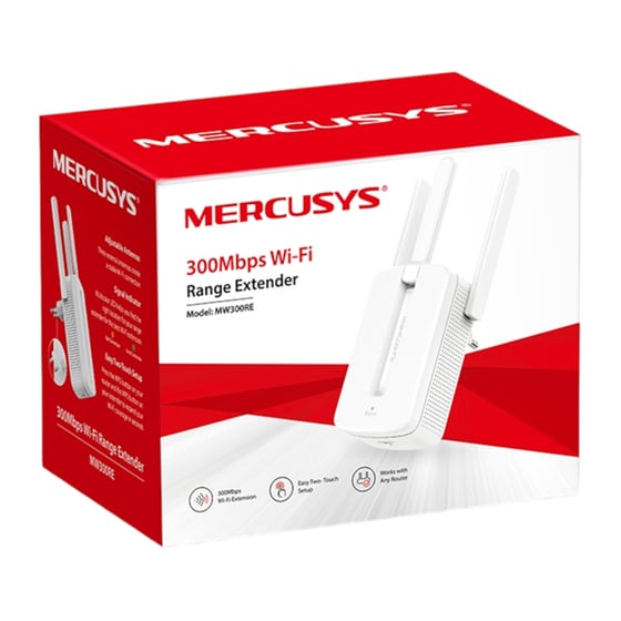 Mercusys MW300RE Wi-Fi Extender Wi-Fi 4 Single Band (2.4 GHz) 300Mbps image 3