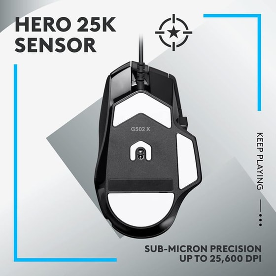 Gaming Ενσύρματο Ποντίκι Logitech G G502 X με Mousepad G240 - Μαύρο image 4
