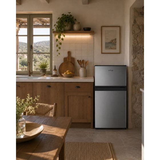 OMNYS FTS-E485S Στατικό 85 Lt Ανθρακί Δίπορτο Ψυγείο image 7