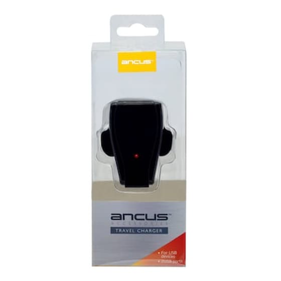 Φορτιστής Πρίζας Ancus 2x Usb 1A UK - Black image 0