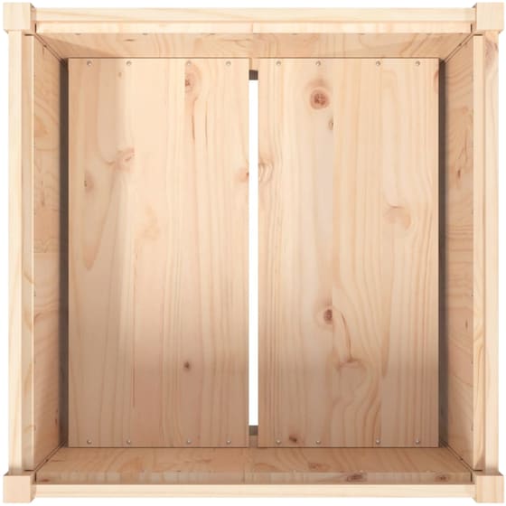 Ζαρντινιέρα VidaXL από Μασίφ Ξύλο Πεύκου 70x70cm - Μπεζ image 6