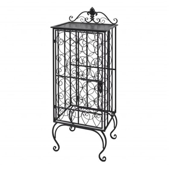 Κάβα/Ραφιέρα Κρασιών Vidaxl από Μέταλλο για 28 Φιάλες - Μαύρη image 3