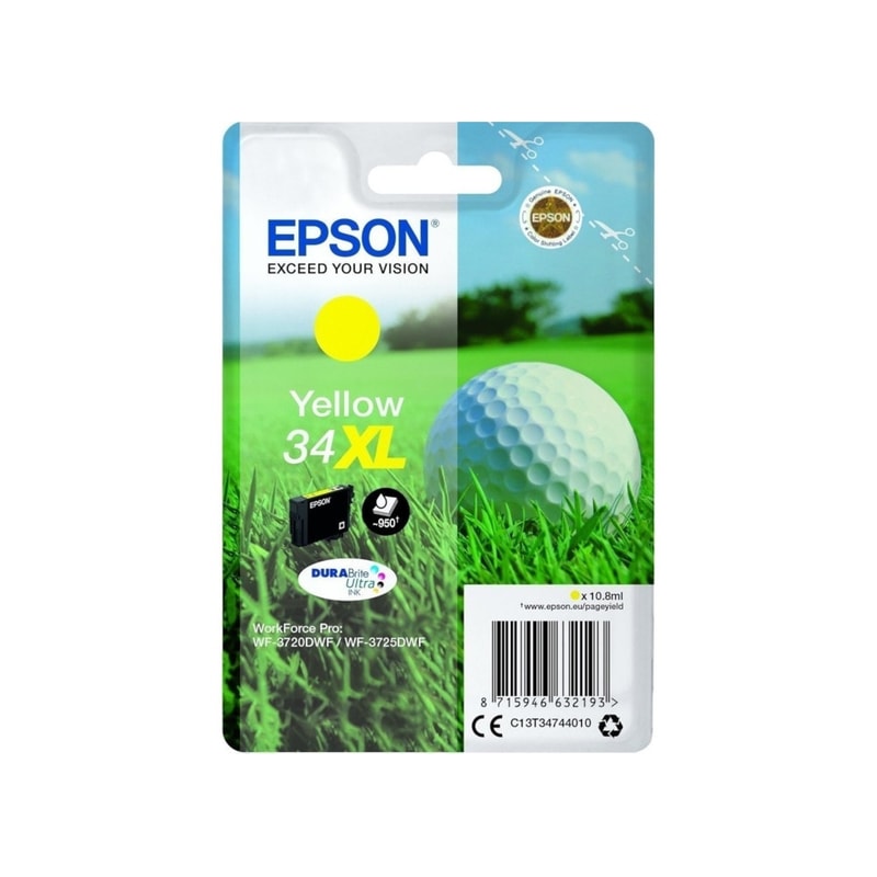 Epson 34XL Κίτρινο Μελάνι Εκτυπωτή C13T34744010