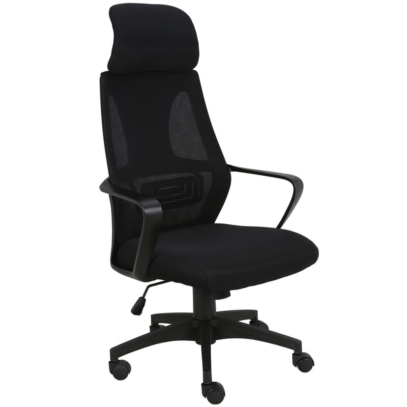 Καρέκλα Διευθυντική Woodwell Bf2950 από Mesh - Μαύρη