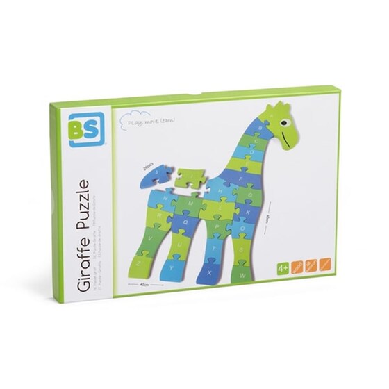 Παιδικό Παζλ Bs Toys Μεγάλο Ξύλινο Καμηλοπάρδαλη Ga235 (26 Κομμάτια) image 2