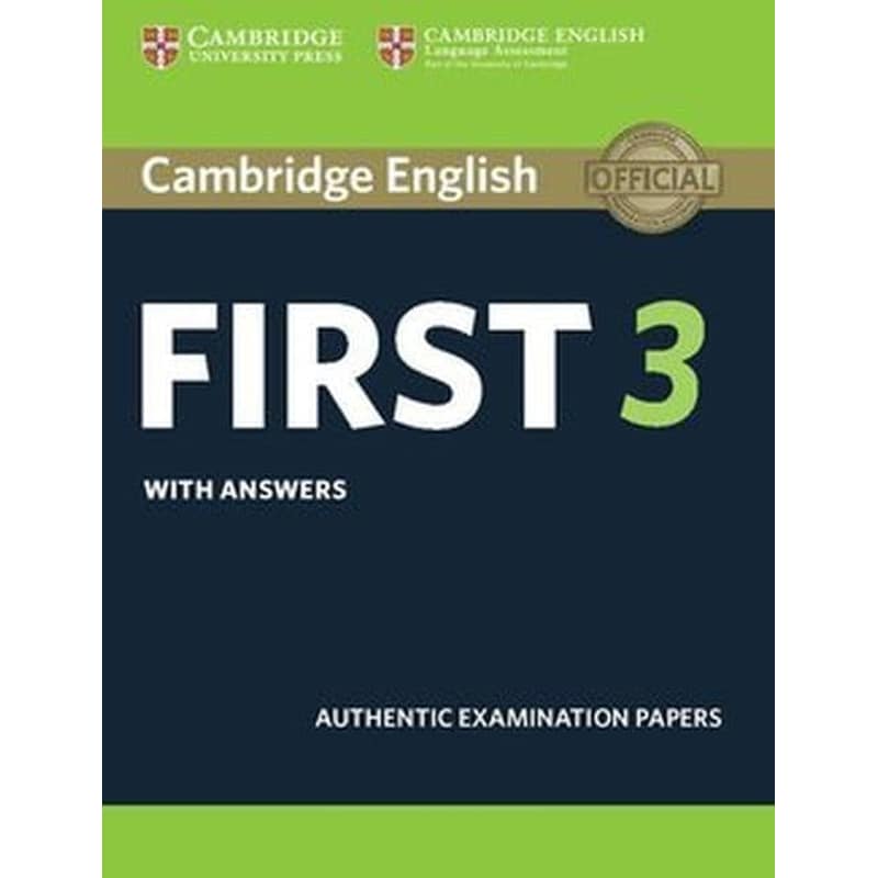 Cambridge English First 3 Students Book with Answers