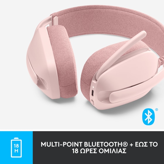 Ακουστικά Headset Logitech Zone Vibe 100 με Μικρόφωνο - Ροζ image 4