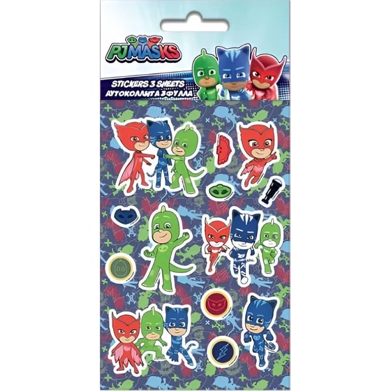 Αυτοκόλλητα Διακάκης PJ Masks (3 Φύλλα) image 0