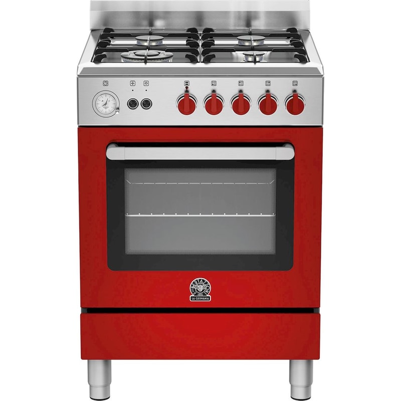 LA GERMANIA PRM6640GXRT(GN) 56 Lt Κόκκινο Κουζίνα Φυσικού Αερίου LA GERMANIA