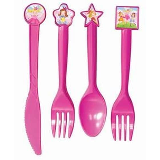 Μαχαιροπίρουνα Με Στίκερ "littlie Fairies" 24τεμ. image 0