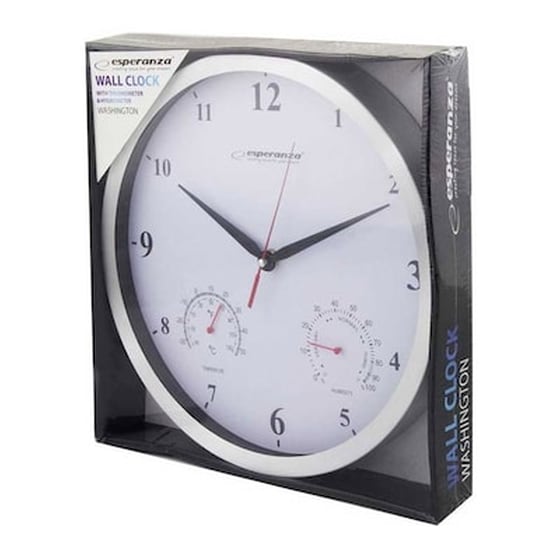 Αναλογικό Ρολόι Esperanza Τοίχου Ehc008w Φ30 cm - Λευκό image 1