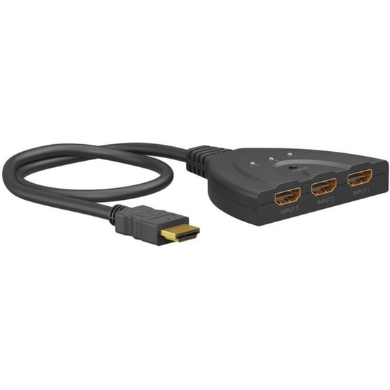 Goobay HDMI Switch 58487 3-in σε 1-out 4K/30hz - Μαύρο image 0