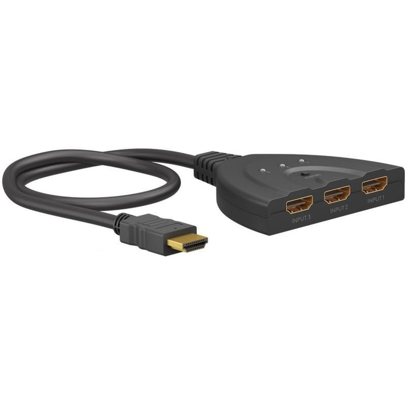 GOOBAY Goobay HDMI Switch 58487 3-in σε 1-out 4K/30hz - Μαύρο