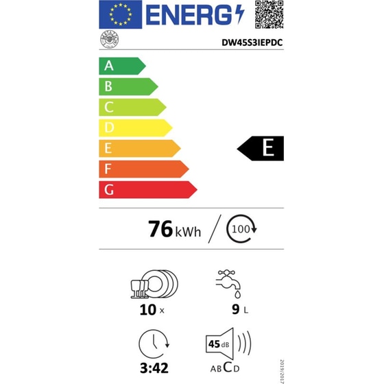 BERTAZZONI DW45S3IEPDC για 10 Σερβίτσια Πλήρως Εντοιχιζόμενο Πλυντήριο Πιάτων image 1