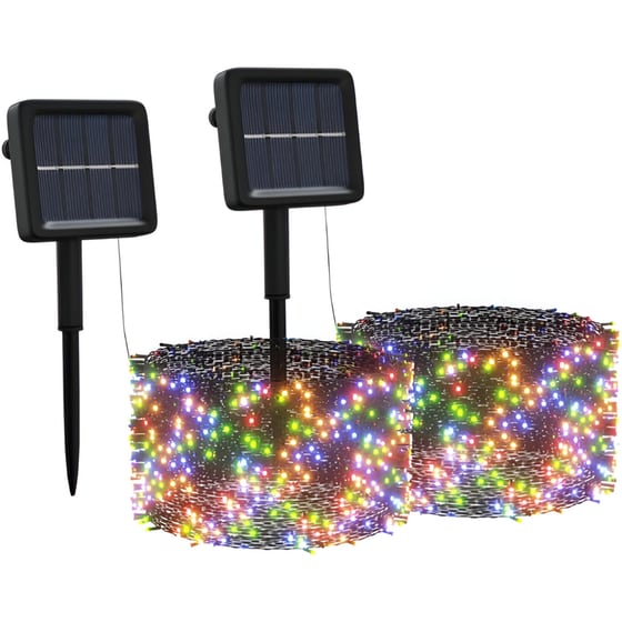 Χριστουγεννιάτικα Λαμπάκια VidaXL 200 LED 1m 2 Τεμάχια - Πολύχρωμο image 0