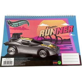 Μπλοκ Ζωγραφικής Gim Α4 Σπιράλ Hot Wheels 30 Φύλλων