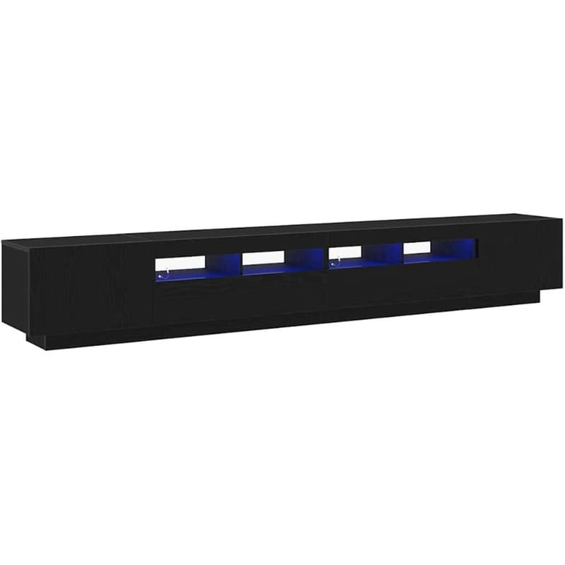 Έπιπλο Τηλεόρασης VidaXL με LED 3 τμχ 80 x 35 x 40 cm - Μαύρο