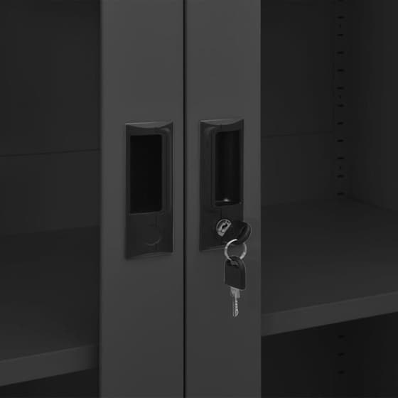 Ντουλάπα Γραφείου VidaXL από Ατσάλι 90x40x180 cm - Ανθρακί image 6