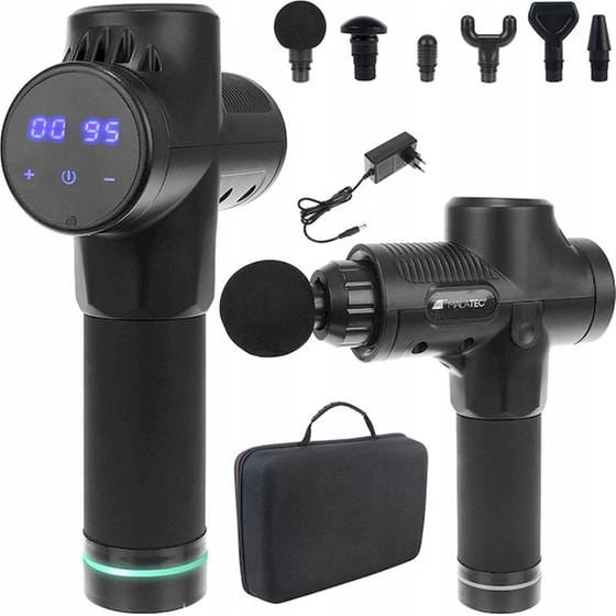 Πιστόλι Μασάζ Malatec 23750 με 6 Κεφαλές - Μαύρο image 0