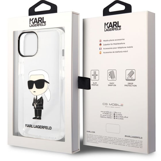 Karl Lagerfeld Ikonik Back Cover Case Karl Διάφανη Θήκη Προστασίας Από Tpu / Pc – Iphone 14 Plus (clear) image 6