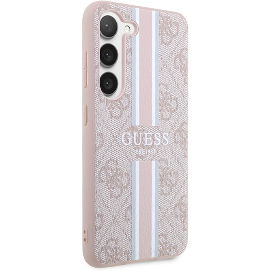 Θήκη Samsung Galaxy S23 S911 - Guess 4g Logo Collection Printed Stripe - Ροζ image 1