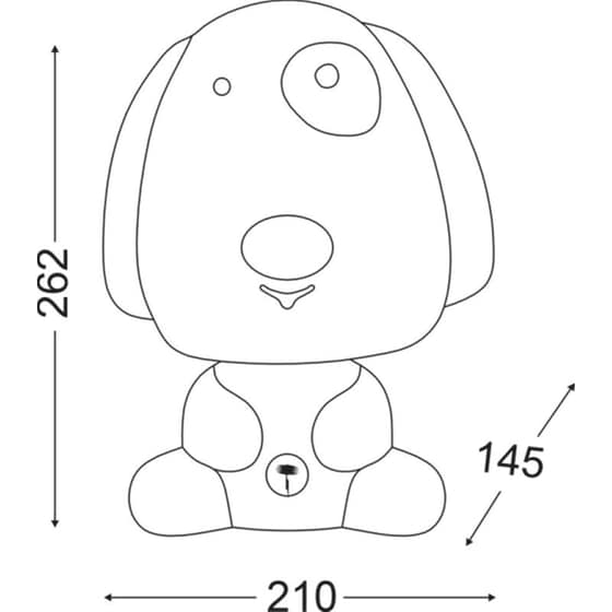 Παιδικό Επιτραπέζιο Φωτιστικό Aca Friends Mt120651b Dog image 1