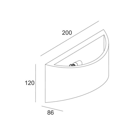 Απλίκα Τοίχου Aca Meio G85331w Γύψινη 20x8.6x12 cm - Λευκή image 1