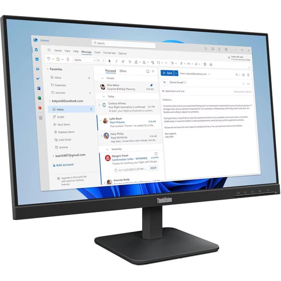 Lenovo ThinkVision S24-4e Monitor 23.8" Full HD IPS Flat 100Hz 6ms image 1